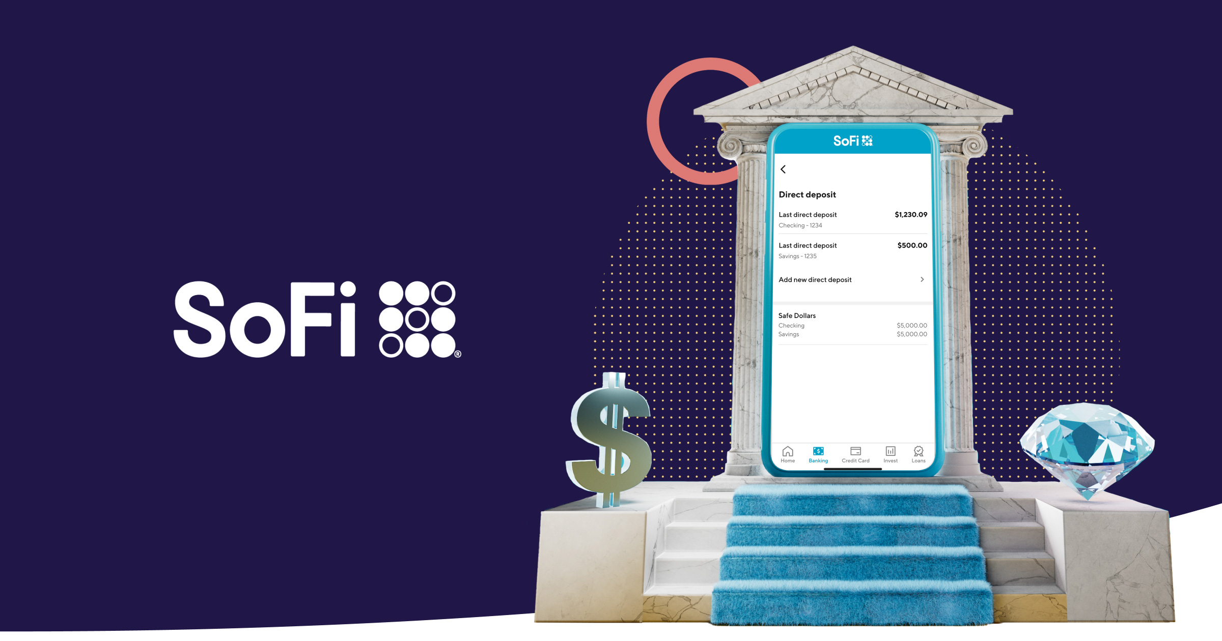 SoFi公式Direct Deposit画像