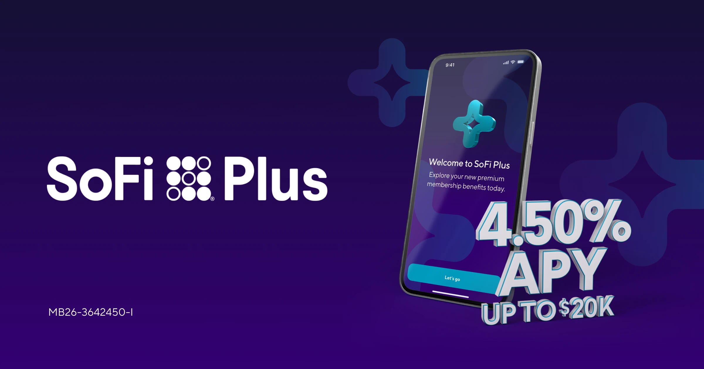 SoFi公式ページのSoFi Plus 4.50% APY画像